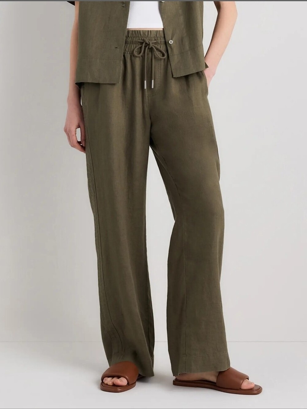 Quince European Linen Wide Leg Pants, Size Small, NWT